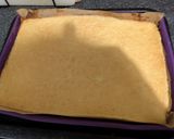 A picture of step 3 of Lemon curd Swiss roll.
