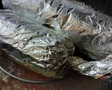 A picture of step 3 of Chinese chicken Salami.