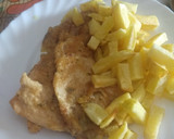 Foto del paso 4 de la receta: Pechuga de pollo a la mandarina y papas fritas
