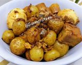 Gambar langkah 7 resipi Semur Telur Baby Potato.