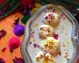 A picture of step 5 of Thandai Rasmalai Shots.