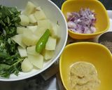 A picture of step 1 of Methi Aloo Stuffed Paratha.