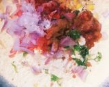 A picture of step 2 of Schezwan Besan Uttapam.