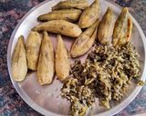 A picture of step 1 of Andhra style stuffed karela.