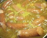 A picture of step 4 of Curry Sausages.