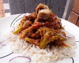 Foto del paso 9 de la receta: Cubos de berenjena🍆 dorados en salsa bbq🥕🍯 de zanahoria🍚