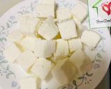 A picture of step 1 of Chhena Khurma.