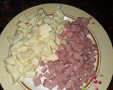 Foto del paso 2 de la receta: Tortilla de papa con jamón y queso !