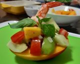 A picture of step 5 of Mango, Fruits and Shrimp Salad with Nuts.