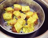 A picture of step 3 of Bread Dhokla.