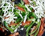 A picture of step 4 of Vegetable szechuan spaghetti.