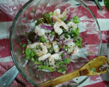 Foto del paso 4 de la receta: Ceviche de camarones, kiwi 🥝🥝 y ají jalapeño