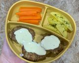 Foto langkah ke 6 dari resep Beef Patty with Cream Cheese Sauce : 11m+ MPASI.
