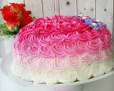 Foto langkah ke 9 dari resep Pink Ombre Mille Crepes.