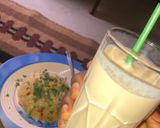 A picture of step 1 of Papaya smoothie.