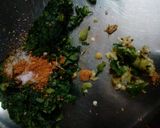 A picture of step 2 of Muli patte ke paratha.