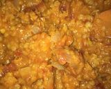 A picture of step 4 of Red lentil curry.