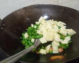 A picture of step 3 of ABC (aloo,beans,carrot) mix veg sabzi.
