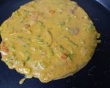 A picture of step 3 of Besan Chila.