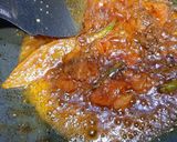 A picture of step 8 of Phulkopi,aloo diye Chhanar Dalna.