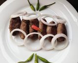 A picture of step 5 of Seekh Kebab.