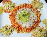 तिरंगा फ्राइड राइस (Tiranga fried rice recipe in Hindi) रेसिपी चरण 2 फोटो