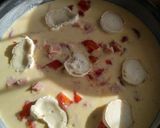 Une image de l'étape 2 de Quiche sans pâte chèvre tomate et jambon.