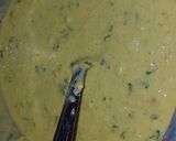 A picture of step 1 of Cucumber chilla.