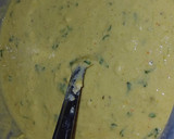 A picture of step 1 of Cucumber chilla.