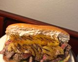 A picture of step 7 of Rib Eye Pineapple and Pestomole Sandwich.