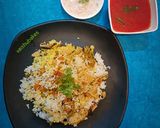 A picture of step 9 of Subj Soya Biryani.
