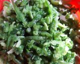 A picture of step 1 of Karele ke chilke sbzi (bittergourd peel veg).