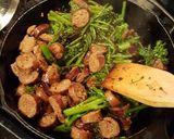 A picture of step 4 of Sausage Orrichette with Broccolini.