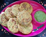 A picture of step 3 of Jowar Methi Lasooni Mini Chilla.
