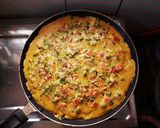 A picture of step 7 of Giant Stuffed Savoury pancake.