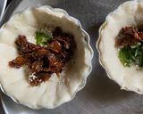 A picture of step 8 of Mini quiche of sun-dried tomatoes & Indian basil.