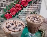 A picture of step 2 of Milo oreo iced shake.