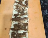 A picture of step 4 of Choco Banana Swiss Roll.