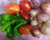A picture of step 1 of Chana chat.