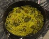 A picture of step 5 of Jollof spaghetti.