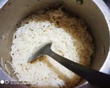 A picture of step 4 of Jeera Rice with Rajma.