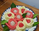 Foto langkah ke 6 dari resep Dadar Gulung Mawar.