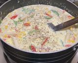 व्हाईट सॉस पास्ता - हल्लीच्या पिढीचा आवडता पदार्थ (white sauce pasta recipe in marathi) रेसिपी स्टेप 5 फोटो 