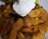 Foto del paso 6 de la receta: Pallares con espinaca, hot dog y huevo escalfado