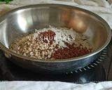 A picture of step 1 of Multigrain Laddus with Rolled Oats & Sattu.