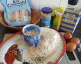 A picture of step 1 of Oat coated fish.