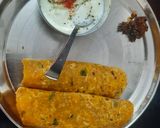 A picture of step 8 of Mooli Kaddu Thepla Healthy Breakfast.