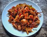Foto langkah ke 3 dari resep Oseng Sambal Cumi Bunting Asin.