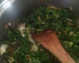 A picture of step 2 of Kale and spinach.