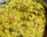A picture of step 6 of Moringa moong dal / munagaku pesara pappu.